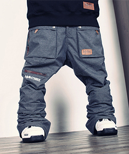 1415- NNN Baggy Style Pants - 차콜(멜란지)